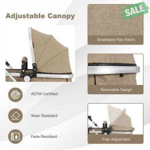 Folding Aluminum Baby Stroller Baby Jogger with Diaper Bag-Blue Blue Baby Strollers