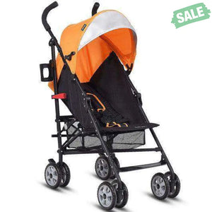 Folding Lightweight Baby Toddler Umbrella Travel Stroller-Black Orange Baby Strollers