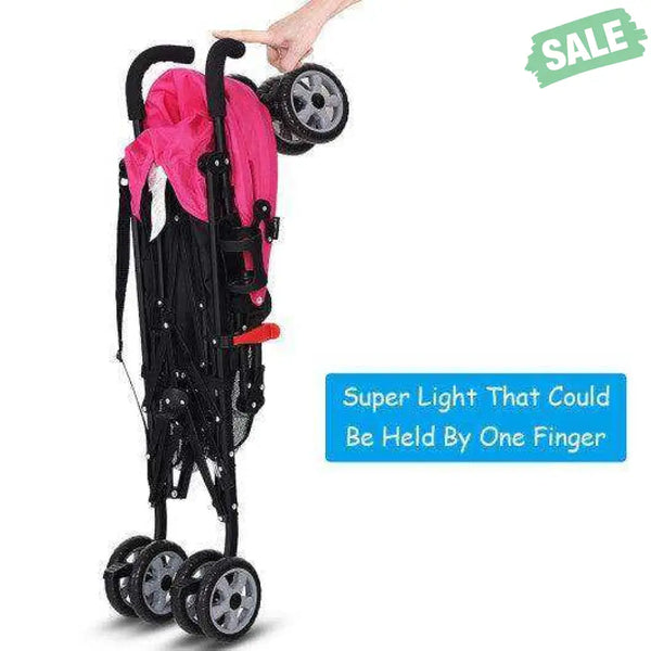 Folding Lightweight Baby Toddler Umbrella Travel Stroller-Black Orange Baby Strollers