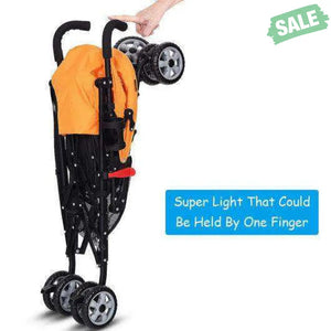 Folding Lightweight Baby Toddler Umbrella Travel Stroller-Black Orange Baby Strollers
