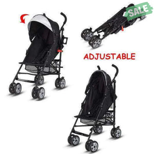 Folding Lightweight Baby Toddler Umbrella Travel Stroller-Black Orange Baby Strollers