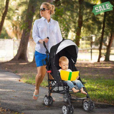 Folding Lightweight Baby Toddler Umbrella Travel Stroller-Black Orange Baby Strollers