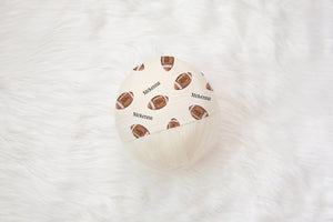 Football Baby Hat – Personalized Infant Sports Headband & Soft Baby Headwear