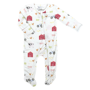 Footie Zippered One Piece in Farm & Co.