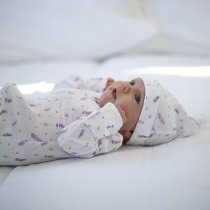 Footie Zippered One Piece in French Lavender