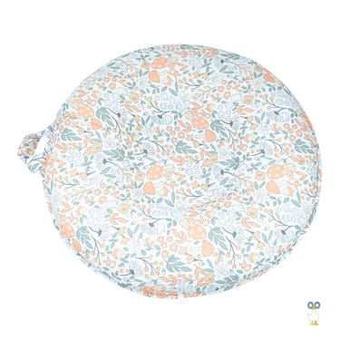 Forest Lilac Gray Floor Cushion for babies, soft and stylish addition to any nursery or playroom.