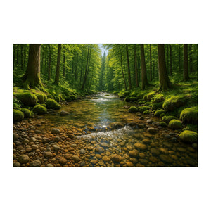Forest Stream Wall Mural - product only on white background