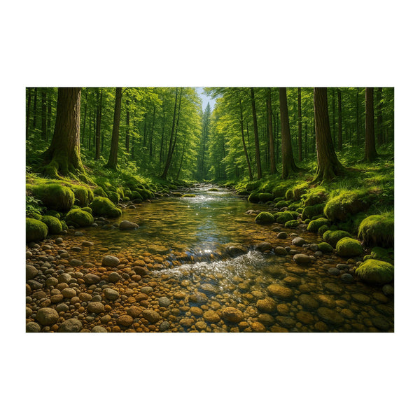 Forest Stream Wall Mural - product only on white background