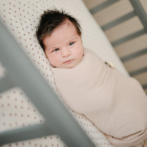 Mushie Stretchy Swaddle Soft Breathable Wrap Blanket