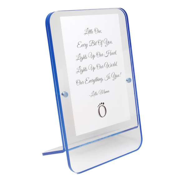 LELLOBABY™ - Acrylic Picture Frame Blue Border (For 4" x 6" Vertical Photos)