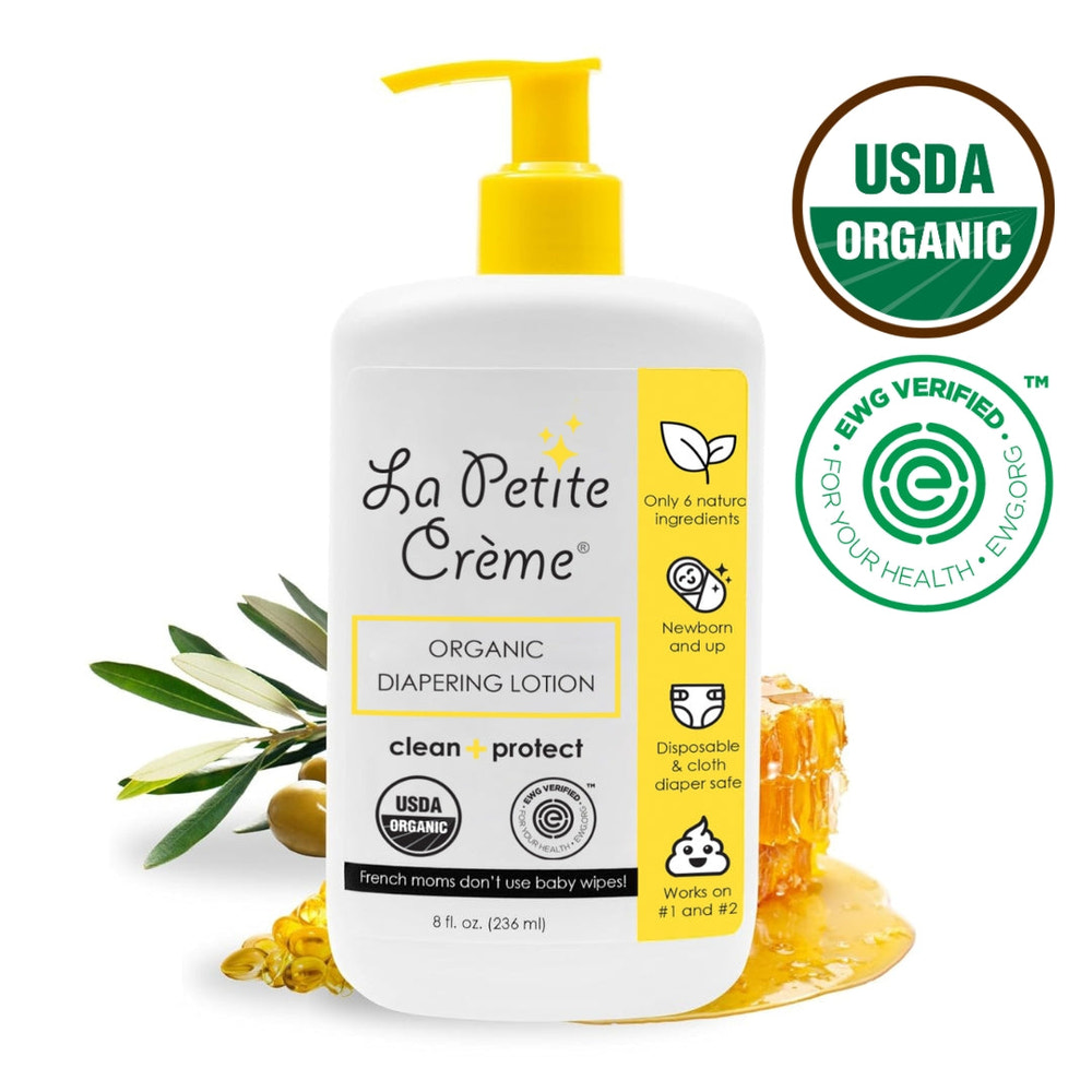 Organic French Diapering Liniment Lotion - Pump Bottle - 8 oz - MOOGCO Baby