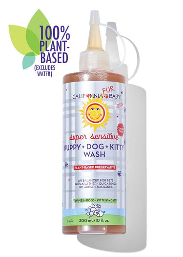 Super Sensitive™ Puppy + Dog + Kitty Wash - No Fragrance, gentle cleansing for furry friends.