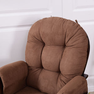 Adjustable Backrest Baby Nursery Rocking Chair & Ottoman Set for Kids Room