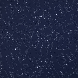 NoJo Super Soft Navy and White Cosmic Constellations Nursery Mini Crib Fitted Sheet
