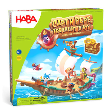 Capt'n Pepe: Treasure Ahoy! strategy game for babies, featuring colorful pirate-themed design and engaging gameplay.