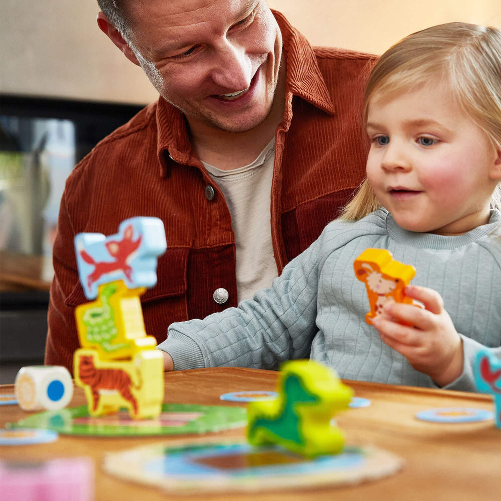 My Very First Games - Animal Upon Animal Junior: colorful stacking animal game for toddlers.