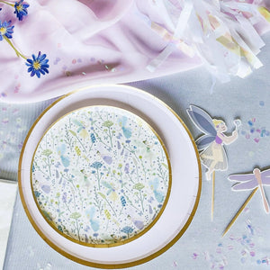 Garden Fairy & Dragonfly Birthday Cupcake Topper (8pcs)