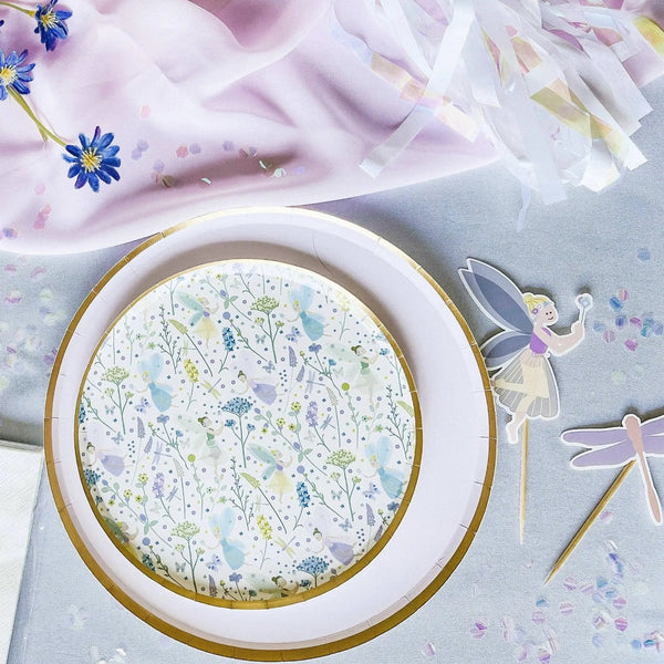 Garden Fairy & Dragonfly Birthday Cupcake Topper (8pcs)