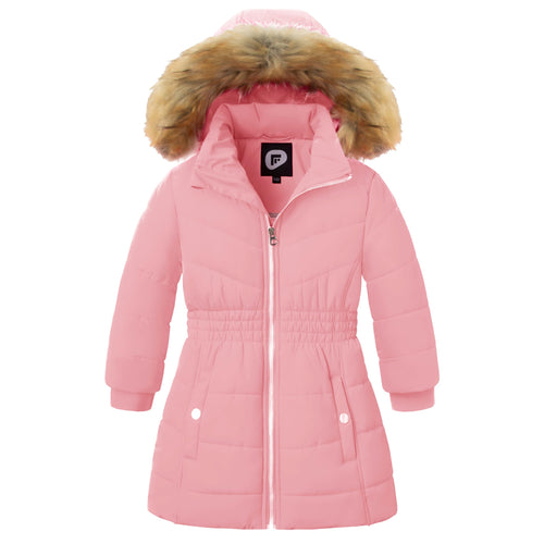 Garemcy Girls' Winter Parka | Pink | 5-6Y - # GIAA21210028