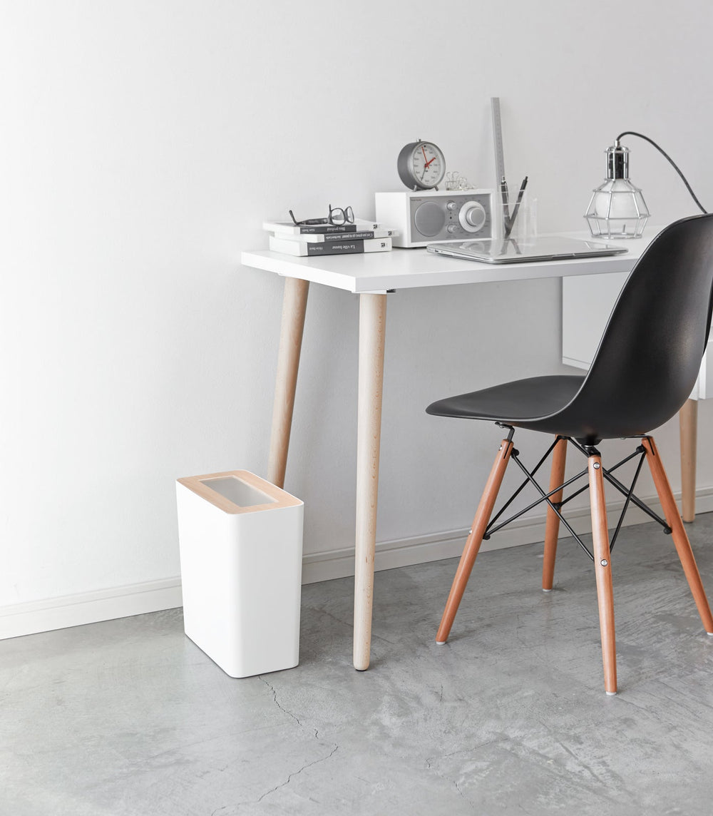 Trash Can - Rectangle - Steel + Wood