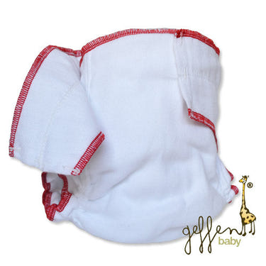 Cotton fitted cloth diaper without snaps, soft and absorbent, perfect for eco-friendly baby care.