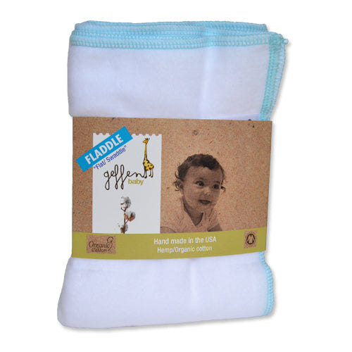 Organic cotton swaddle blankets by Fladdle, soft and breathable for your baby's comfort.