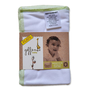 Flat cloth diaper made from organic cotton and natural hemp, perfect for eco-friendly baby care.