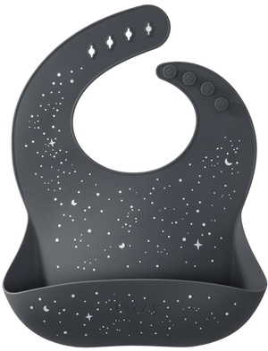 Baby Silicone Bib (Magical Dark Grey)