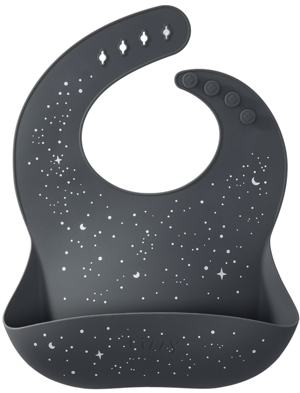 Baby Silicone Bib (Magical Dark Grey)