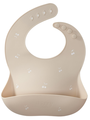 Baby Silicone Bib (Shifting Sand Cherry) - MOOGCO Baby
