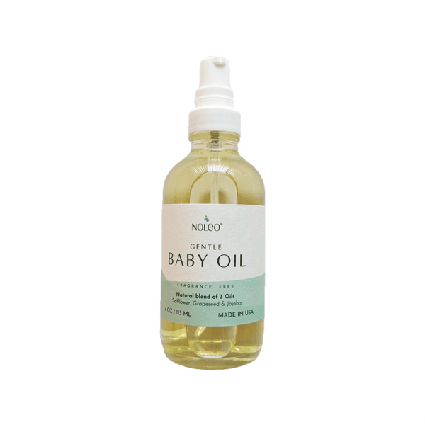 Noleo Gentle Baby Oil: Natural massage oil that relaxes your baby and gently nourishes skin. 4oz glass bottle