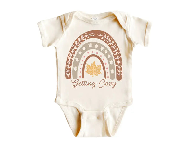 Getting Cozy Pumpkin Fall - Baby Boy Girl Clothes Infant Bodysuit Funny Cute Newborn Baby Bodysuit