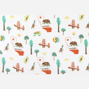 Gift Set: California Baby Muslin Swaddle Blanket and Burp Cloth/Bib Combo