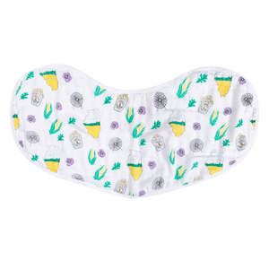 Gift Set: illinois Baby Muslin Swaddle Blanket and Burp Cloth/Bib Combo