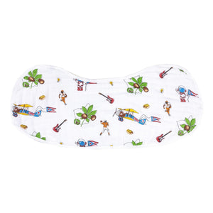 Gift Set: Ohio Baby Muslin Swaddle Receiving Blanket and Burp Cloth / Bib Combo