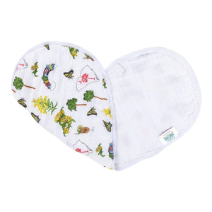 Gift Set: South Carolina Girl Baby Muslin Swaddle Blanket and Burp Cloth/Bib Combo