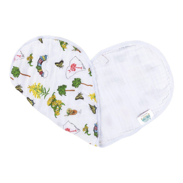Gift Set: South Carolina Girl Baby Muslin Swaddle Blanket and Burp Cloth/Bib Combo