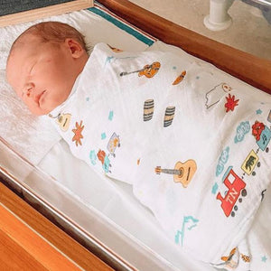 Gift Set: Tennessee Baby Muslin Swaddle Blanket and Burp Cloth/Bib Combo