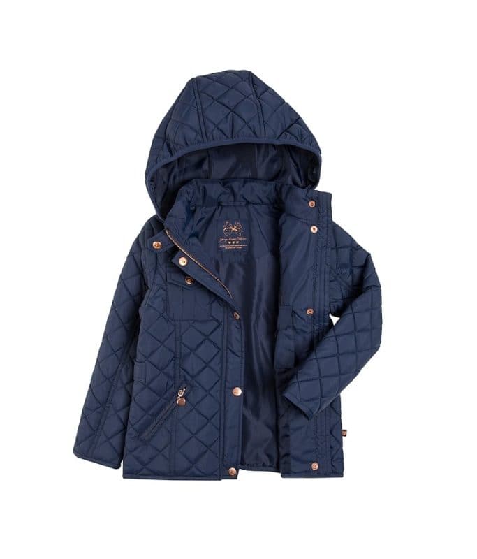 Navy girls jacket for kids, perfect for stylish warmth in coats and parkas.