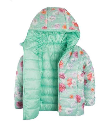 Girls rose jacket for infants, stylish and warm, perfect for coats and parkas.