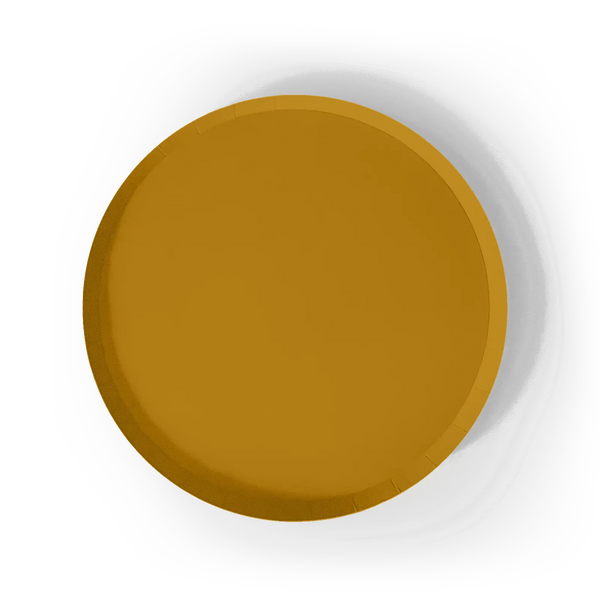 Gold Matte Paper Party Plate (8pcs)