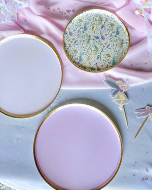 Gold Pink Paper Plate (8pcs)
