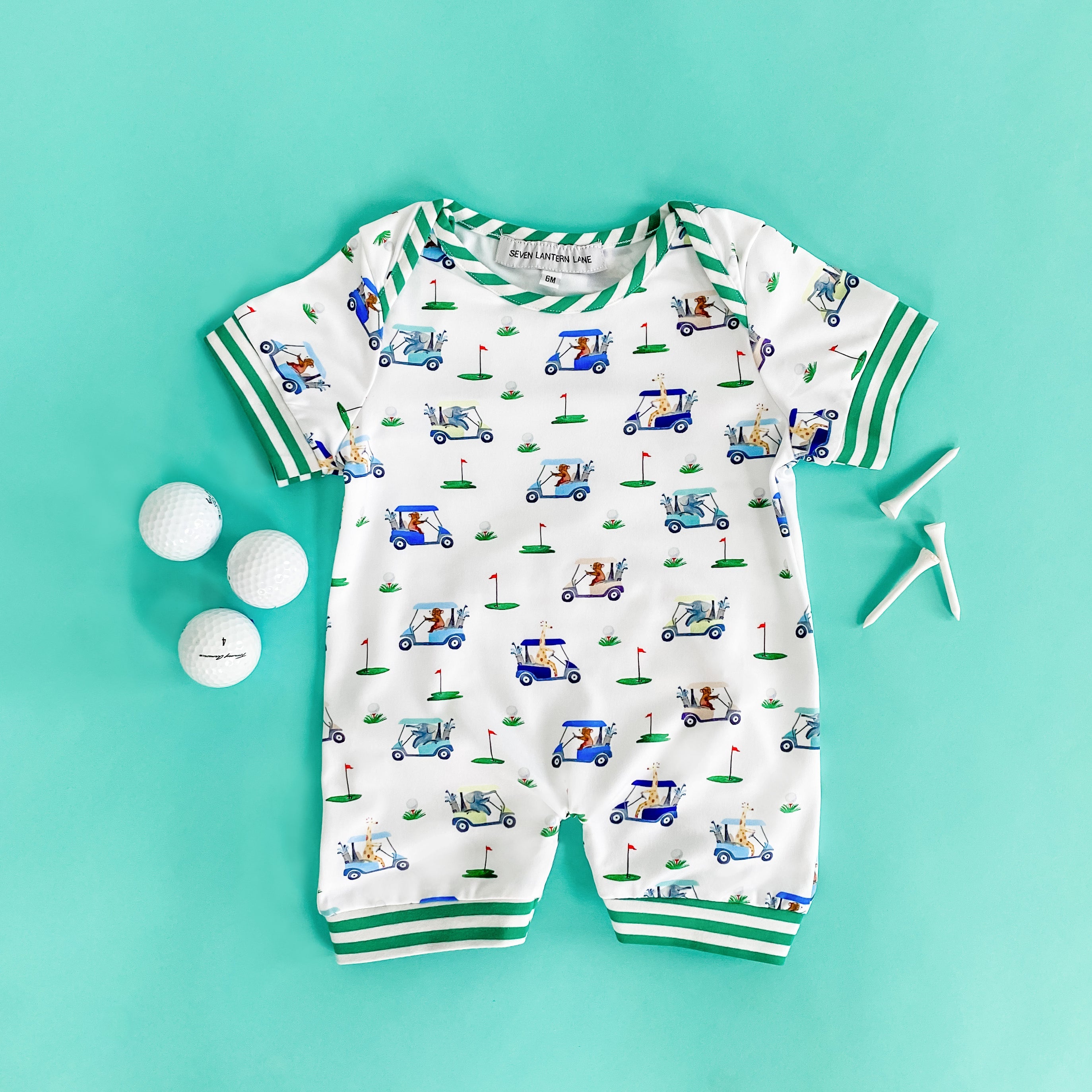 Boys Fairway Shortie Golf Romper - MOOGCO Baby