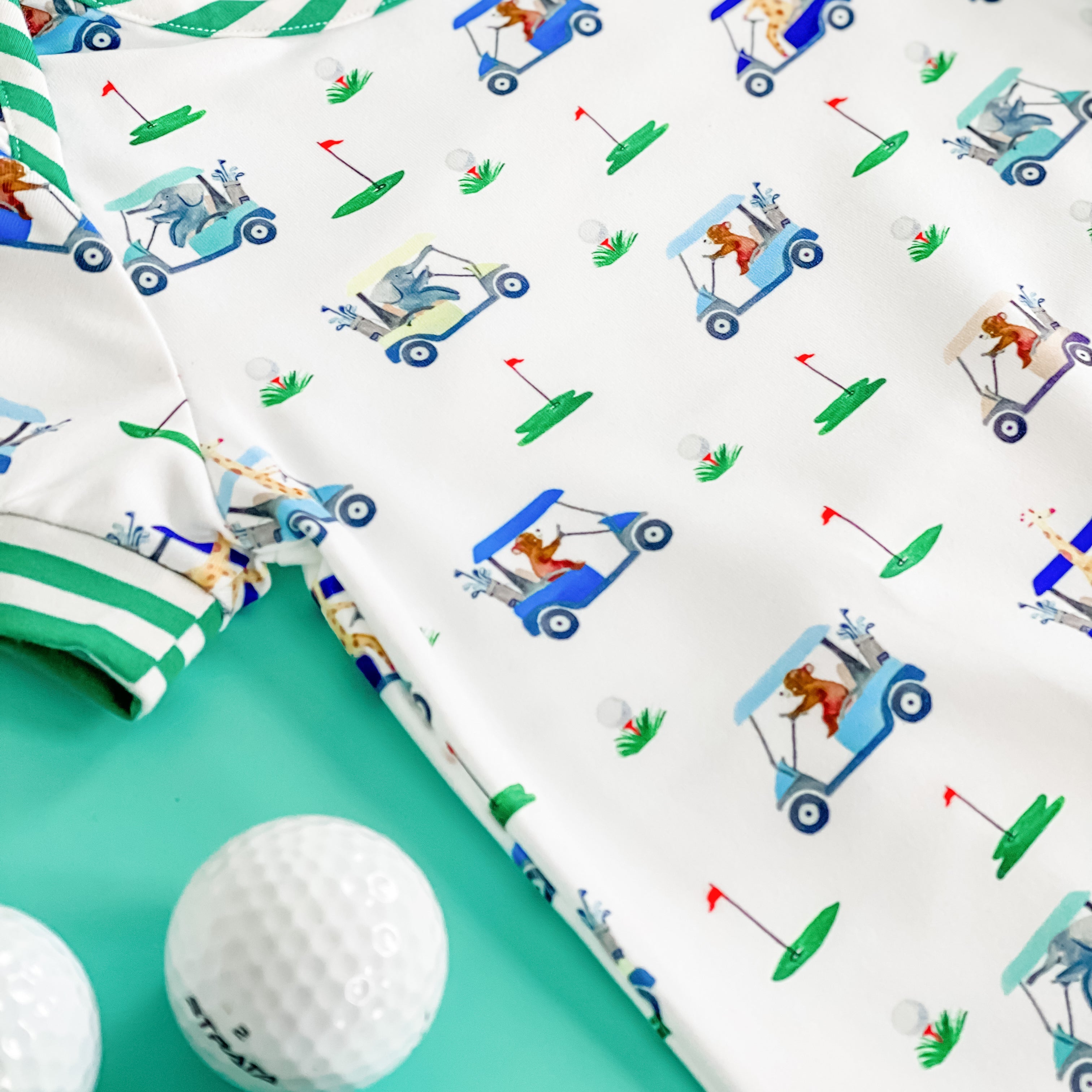 Boys Fairway Shortie Golf Romper - MOOGCO Baby