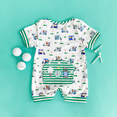 Boys Fairway Shortie Golf Romper - MOOGCO Baby
