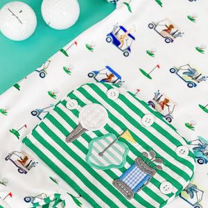 Boys Fairway Shortie Golf Romper - MOOGCO Baby