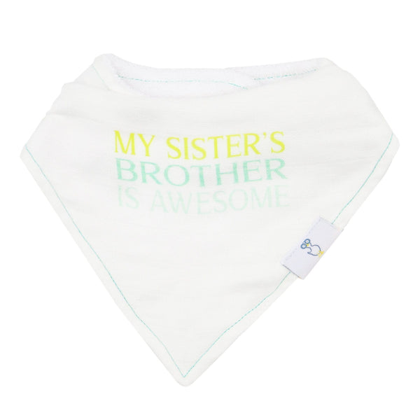 Brother and Arrows 2 Pack Muslin & Terry Cloth Bib Set
