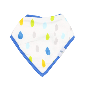 Stripes and Rain Drops 2 Pack Muslin & Terry Cloth Bib Set