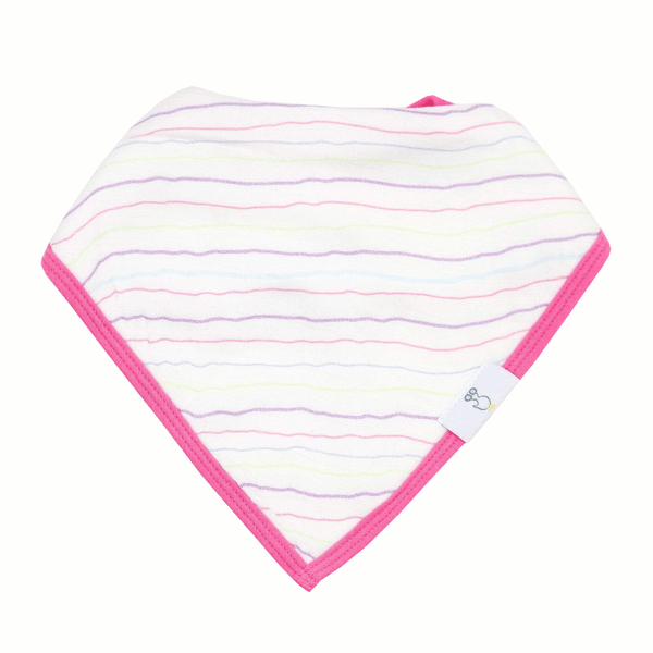 Stripes and Stars 2 Pack Muslin & Terry Cloth Bib Set for babies, displayed at an angle.