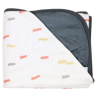 Brick & Gray Bamboo Muslin Quilted Blanket for babies, soft and breathable, perfect for cozy comfort and style.